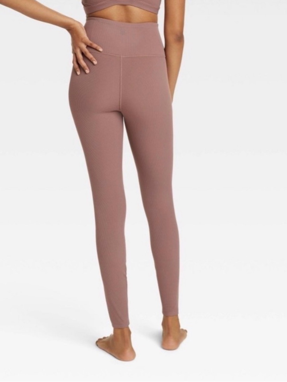 All In Motion NWT Ultra High-Rise Ribbed Leggings in Brown - Picture 3 of 5